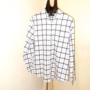 Nordstrom Men's  Plaid Print Long Sleeve Shirt Size 34